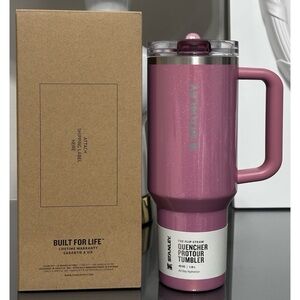 STANLEY QUENCHER PROTOUR FLIP STRAW TUMBLER, 40OZ- PORT SHIMMER PINK